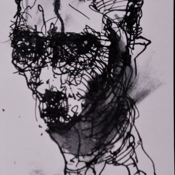 Drawing titled "Dann heul doch! (7)" by Stephan Rodriguez Warnemünde, Original Artwork, Ink