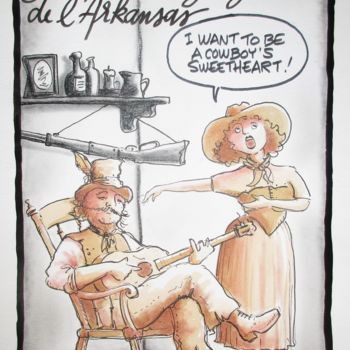 Σχέδιο με τίτλο "Somewhere, au fin f…" από Philippe Lemarinier, Αυθεντικά έργα τέχνης, Παστέλ