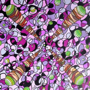 Dessin intitulée "Au delà du fond dif…" par Vincent Gibert, Œuvre d'art originale, Marqueur