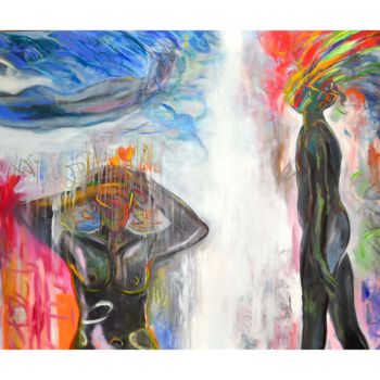Pintura intitulada "The Mind of Man" por Kasun Wickramasinghe, Obras de arte originais, Acrílico Montado em Armação em madei…