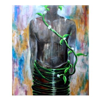Schilderij getiteld "It Grows on You" door Kasun Wickramasinghe, Origineel Kunstwerk, Acryl Gemonteerd op Frame voor houten…