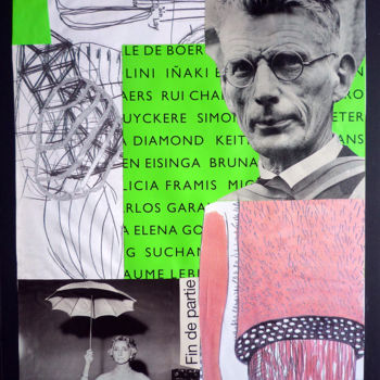 Collages intitulée "Fin de partie - Bec…" par Boyfred, Œuvre d'art originale, Collages Monté sur Carton