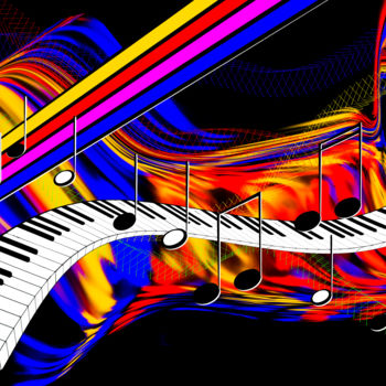 Digital Arts titled "Face of Music" by Keep Magic, Original Artwork, Digital Painting