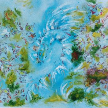 Painting titled "Le Roi Dragon" by Nadama, Original Artwork