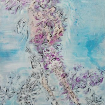 Painting titled "Amants Enracinés" by Nadama, Original Artwork, Acrylic