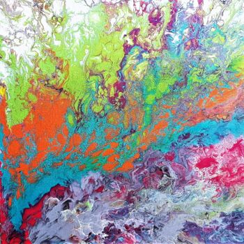 Painting titled "Eau colère" by Jom, Original Artwork