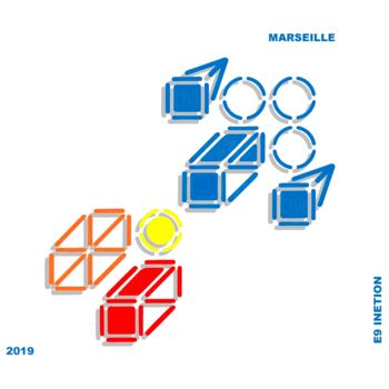 Arts numériques intitulée "MARSEILLE" par Etienne Frouin (E9 Inertion), Œuvre d'art originale, Peinture numérique