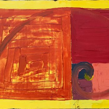 Peinture intitulée "Pensée à Leonard" par Paul Yves Poumay, Œuvre d'art originale, Acrylique