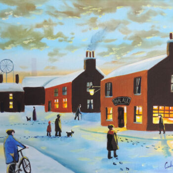 Pittura intitolato "Old pub" da Gordon Bruce, Opera d'arte originale, Olio