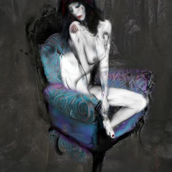 Цифровое искусство под названием "la chaise 2" - Epidermic Session, Подлинное произведение искусства, Цифровая живопись