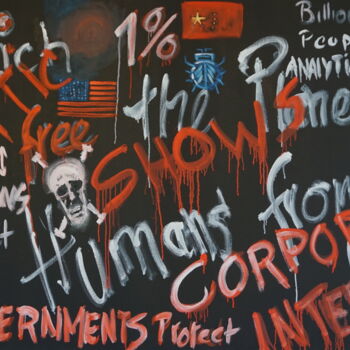 Painting titled "The rich shall free…" by Peter Stutz, Original Artwork, Oil