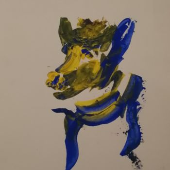 Dessin intitulée "Cochon ©" par Bega, Œuvre d'art originale, Gouache