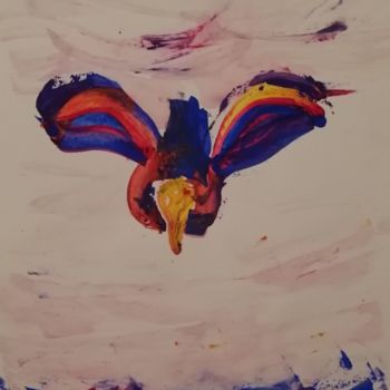 Painting titled "DIRECTION  ©" by Bega, Original Artwork, Gouache