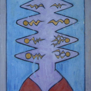 Painting titled "Saw Head Portrait" by Gerald Shepherd F.F.P.S., Original Artwork, Oil