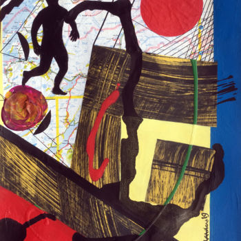「Journey's End」というタイトルのコラージュ Koola Adamsによって, オリジナルのアートワーク