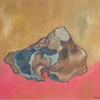 Ζωγραφική με τίτλο "Stone Study 3" από Gerald Shepherd F.F.P.S., Αυθεντικά έργα τέχνης, Λάδι