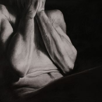 Dessin intitulée "Max" par Marie Louis, Œuvre d'art originale, Fusain