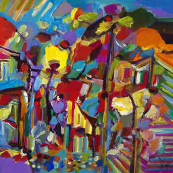 Pintura intitulada "N'apprendre que de…" por Muriel Cayet, Obras de arte originais, Acrílico