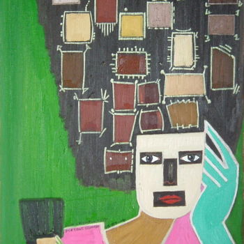 Malarstwo zatytułowany „Hair Accompaniment” autorstwa Gerald Shepherd F.F.P.S., Oryginalna praca, Olej
