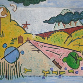 Painting titled "The Artist's Childh…" by Gerald Shepherd F.F.P.S., Original Artwork, Oil