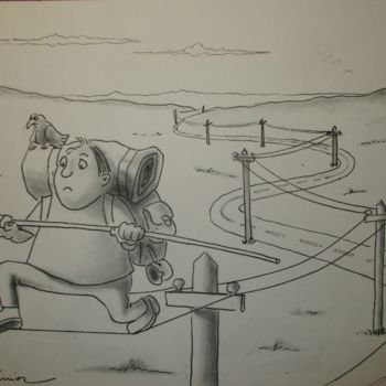 Dessin intitulée "Sans titre" par Philippe Lemarinier, Œuvre d'art originale, Encre