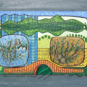 제목이 "Bridge In A Landsca…"인 미술작품 Gerald Shepherd F.F.P.S.로, 원작, 기름