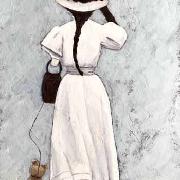 Malerei mit dem Titel "Péroline - 791" von Noëlle Lassailly, Original-Kunstwerk, Acryl
