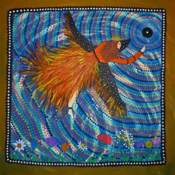 Peinture intitulée "Lunidique, épisode 2" par Luna A, Œuvre d'art originale, Acrylique