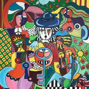 Painting titled "CLEF DES REVES" by Henri Wojcik, Original Artwork, Acrylic