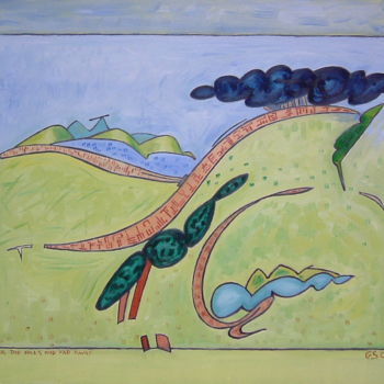 Painting titled "Over The Hills And…" by Gerald Shepherd F.F.P.S., Original Artwork, Oil