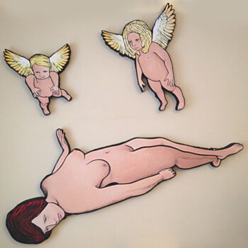 Sculpture titled "lascive" by Yvan Bruyère, Original Artwork, Acrylic