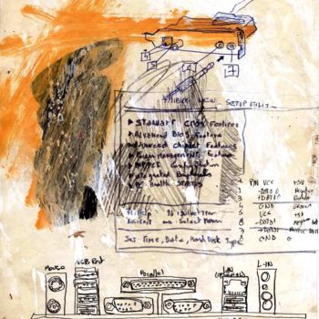 Dessin intitulée ""N" abécédaire russ…" par Baptiste Vanweydeveldt, Œuvre d'art originale, Stylo à bille