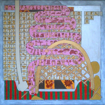 Pittura intitolato "Additions To Girl O…" da Gerald Shepherd F.F.P.S., Opera d'arte originale, Acrilico
