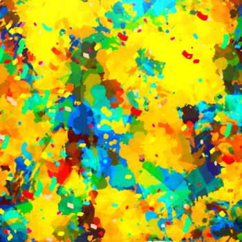 Digital Arts titled "Confettis Day" by Cila, Original Artwork, Digital Painting