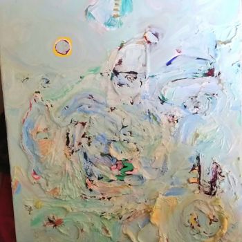 Painting titled "song-of-the-astrona…" by Michle Tuttle, Original Artwork, Oil