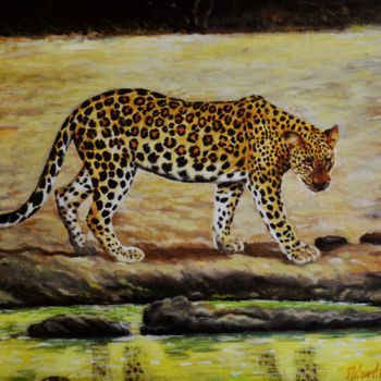 Pintura titulada "Lone Prince" por Nilantha Vidanarachchi, Obra de arte original, Oleo Montado en Bastidor de camilla de mad…