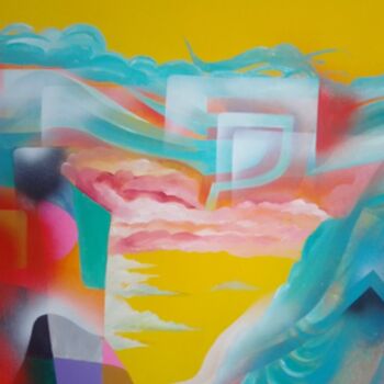 Peinture intitulée "another reality" par Marks, Œuvre d'art originale, Acrylique