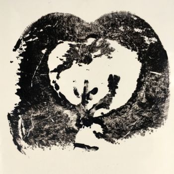 Painting titled "Un coeur en devenir" by Christine Membrez, Original Artwork
