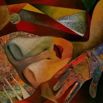 Painting titled "Rêverie" by Thierry Robin, Original Artwork, Gouache