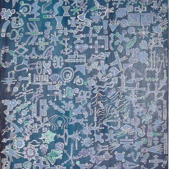 Peinture intitulée "Ionoscape One - Ins…" par Gerald Shepherd F.F.P.S., Œuvre d'art originale, Huile