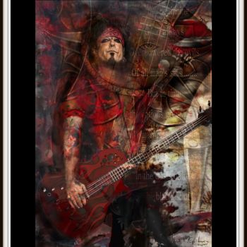 Цифровое искусство под названием "Nikki Sixx (Motley…" - Epidermic Session, Подлинное произведение искусства, Цифровая живоп…