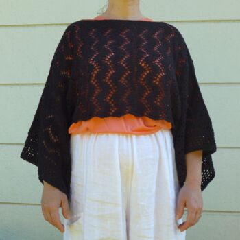 Design titled "Petit haut d'été en…" by Sylvie Moussier (La tête en fête), Original Artwork, Women's Clothing
