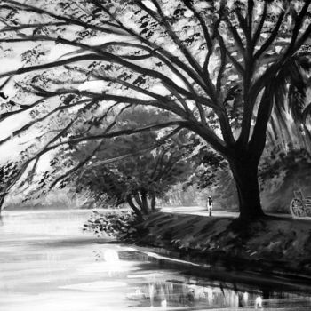 Pintura titulada "Branches of Wisdom" por Nilantha Vidanarachchi, Obra de arte original, Oleo Montado en Bastidor de camilla…
