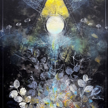 Pintura intitulada "Burning Bush" por Kasun Wickramasinghe, Obras de arte originais, Acrílico Montado em Armação em madeira
