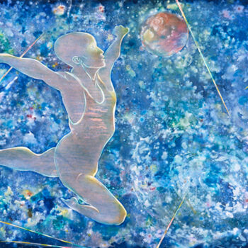 Painting titled "Leap of Faith" by Richard Chenier, Original Artwork, Acrylic