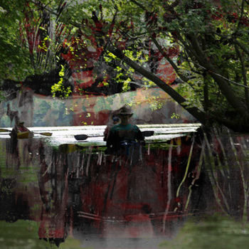 Grafika cyfrowa / sztuka generowana cyfrowo zatytułowany „canoe trip down the…” autorstwa Michel Tabanou, Oryginalna praca,…