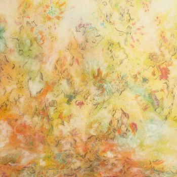 Painting titled "symphonie-orangee-2…" by Nadama, Original Artwork, Other
