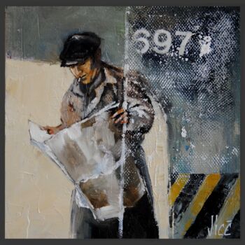 Peinture intitulée "Bongiorno" par Jicé, Œuvre d'art originale, Huile Monté sur Carton