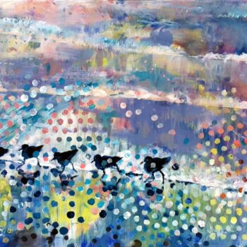 「Evening Wave Dodging」というタイトルの絵画 Christopher Walkerによって, オリジナルのアートワーク, オイル