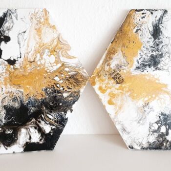 Ζωγραφική με τίτλο "Fluid art 2 Set Lan…" από Iveta Zaharova (Kārkla), Αυθεντικά έργα τέχνης, Ακρυλικό